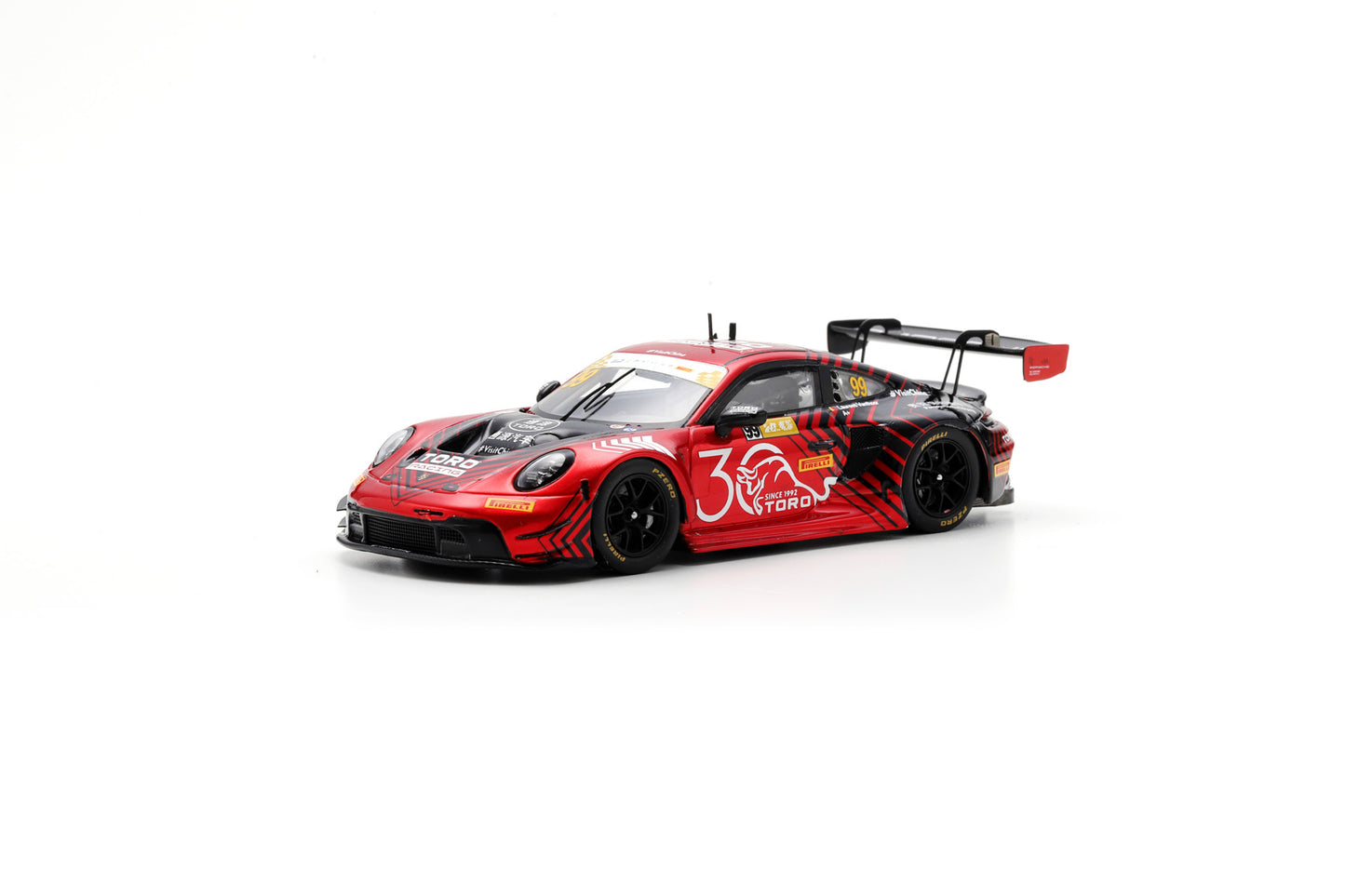 Spark SA283 1/43 Porsche 911 GT3 R (992) No.99 TORO Racing 6th FIA GT World Cup Macau 2023 Laurens Vanthoor