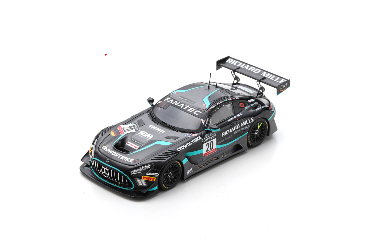 Spark SB520 1/43 Mercedes-AMG GT3 No.20 SPS Automotive Performance Winner Bronze Cup class 24H Spa 2022