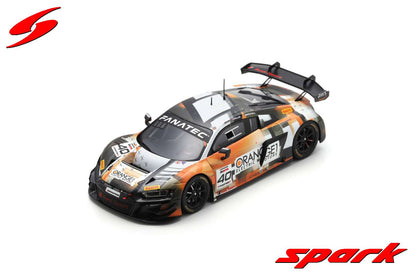 Spark SB704 1/43 Audi R8 LMS GT3 EVO II No.40 Audi Sport Orange 1 7th 24H Spa 2023 R. Feller - M. Drudi - D. Marschall