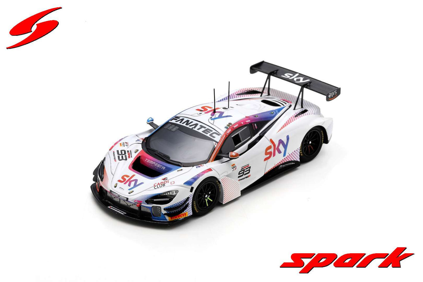 【2024年7月発売予定】 Spark SB712 1/43 McLaren 720S GT3 EVO No.93 SKY-Tempesta Racing 3rd Bronze Cup 24H Spa 2023 J. Schmidt - J. Hui - C. Froggatt - E. Cheever