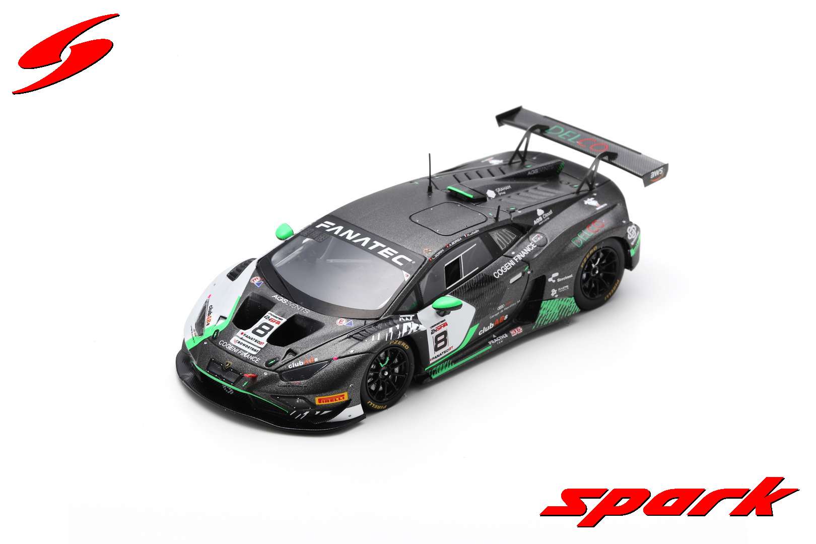 Spark SB732 1/43 Lamborghini Huracán GT3 EVO 2 No.8 AGS Events 24H Spa 2023  L. Gorini - A. Borga - N. Jamin