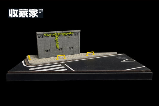 収蔵家 SCJ82003  1/64 都市情景 路地裏道路 クリアケース付