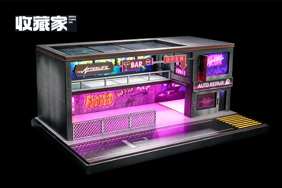 【2026年8月以降発売予定】 SHOUCANGJIA SCJ82062 1/64 Punk-Style Parking Garage with Lights
