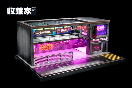【2026年8月以降発売予定】 SHOUCANGJIA SCJ82062 1/64 Punk-Style Parking Garage with Lights