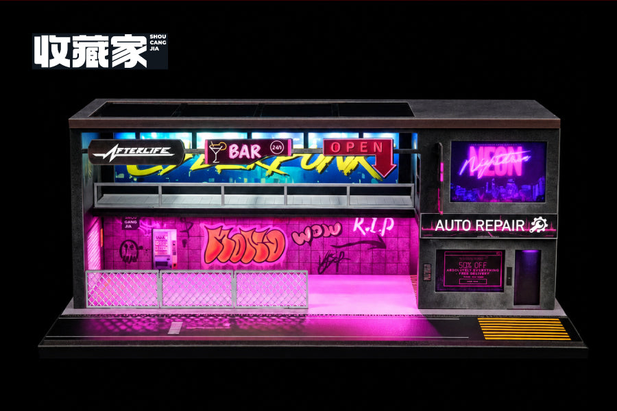 【2026年8月以降発売予定】 SHOUCANGJIA SCJ82062 1/64 Punk-Style Parking Garage with Lights