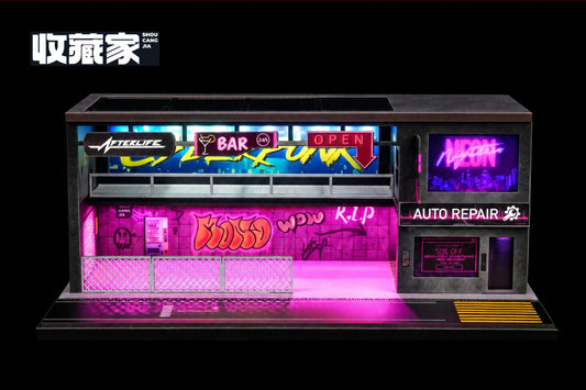 【2026年8月以降発売予定】 SHOUCANGJIA SCJ82062 1/64 Punk-Style Parking Garage with Lights