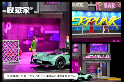 【2026年8月以降発売予定】 SHOUCANGJIA SCJ82062 1/64 Punk-Style Parking Garage with Lights