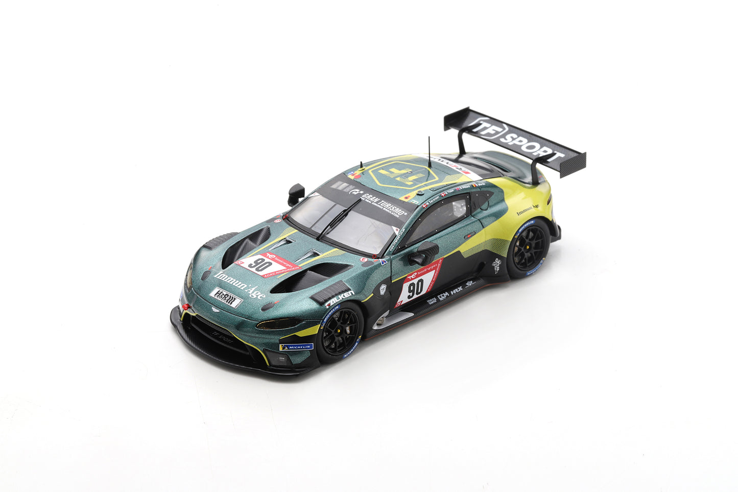 Spark SG864 1/43 Aston Martin Vantage AMR GT3 No.90 TF Sport 24H Nürburgring 2022M. Sørensen - N. Thiim - D. Pittard - M. Martin