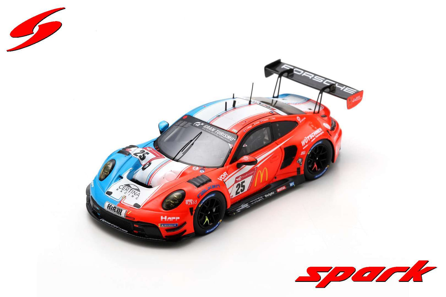 【2024年4月発売予定】 Spark SG917 1/43 Porsche 911 GT3 R (992) No.25 Huber Motorsport 24H Nürburgring 2023D. Fetzer - C. Ledogar - L. Kern - R. Dumas