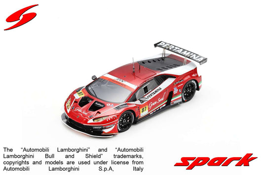 【2024年10月以降発売予定】 Spark SGT011 1/43 Gran Seed Lamborghini GT3 No.87 JLOC GT300 SUPER GT 2021 Kosuke Matsuura - Natsu Sakaguchi