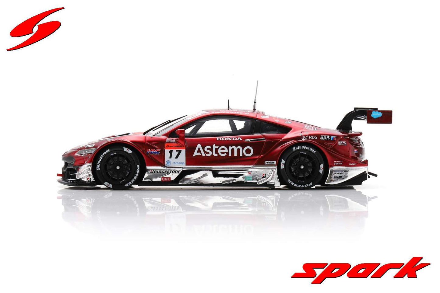 Spark SGT026 1/43 Astemo NSX-GT No.17 Astemo REAL RACING GT500 SUPER GT 2022Koudai Tsukakoshi - Nobuharu Matsushita