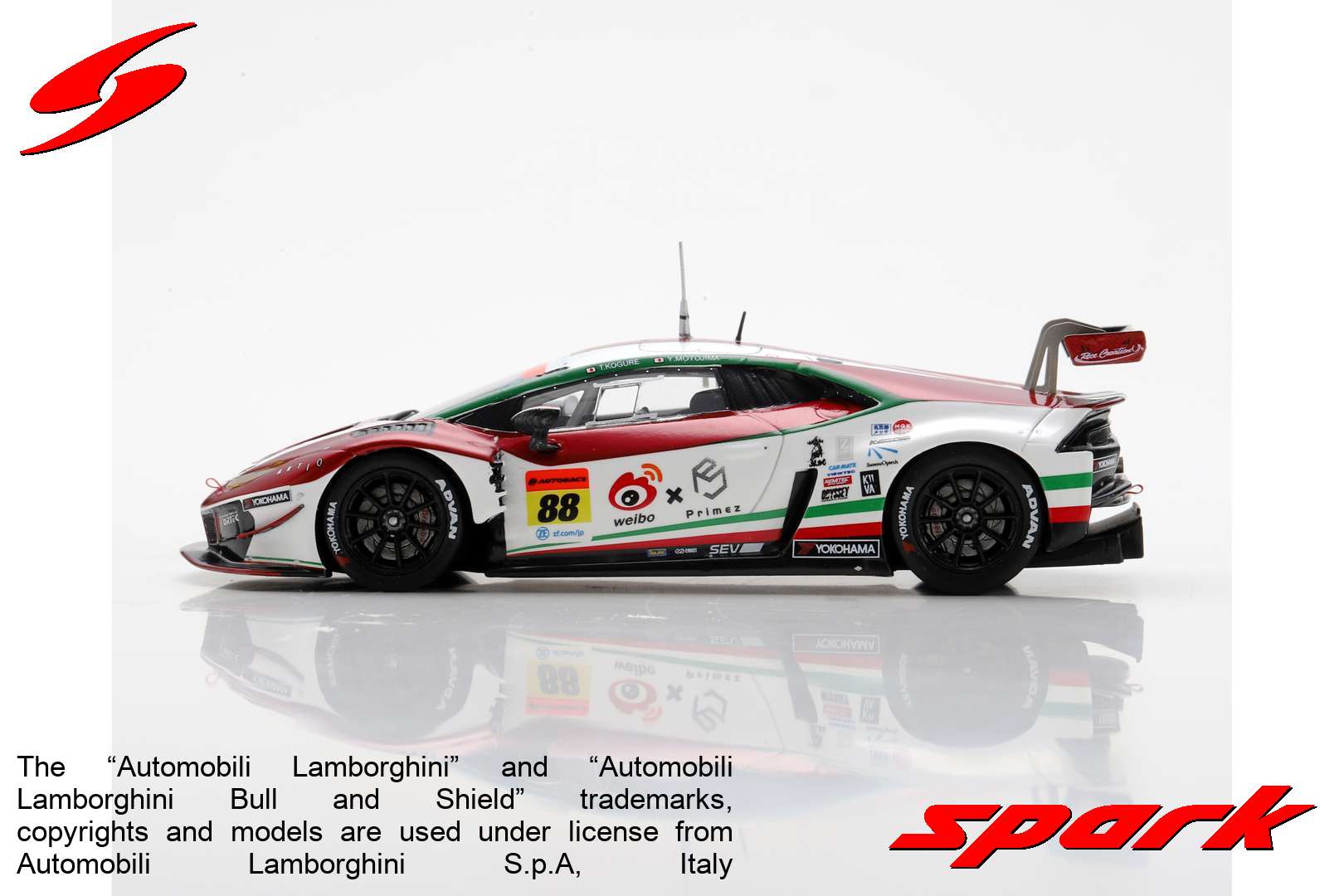 Spark SGT038 1/43 Weibo Primez Lamborghini GT3 No.88 JLOC GT300 SUPER –  Racing Models