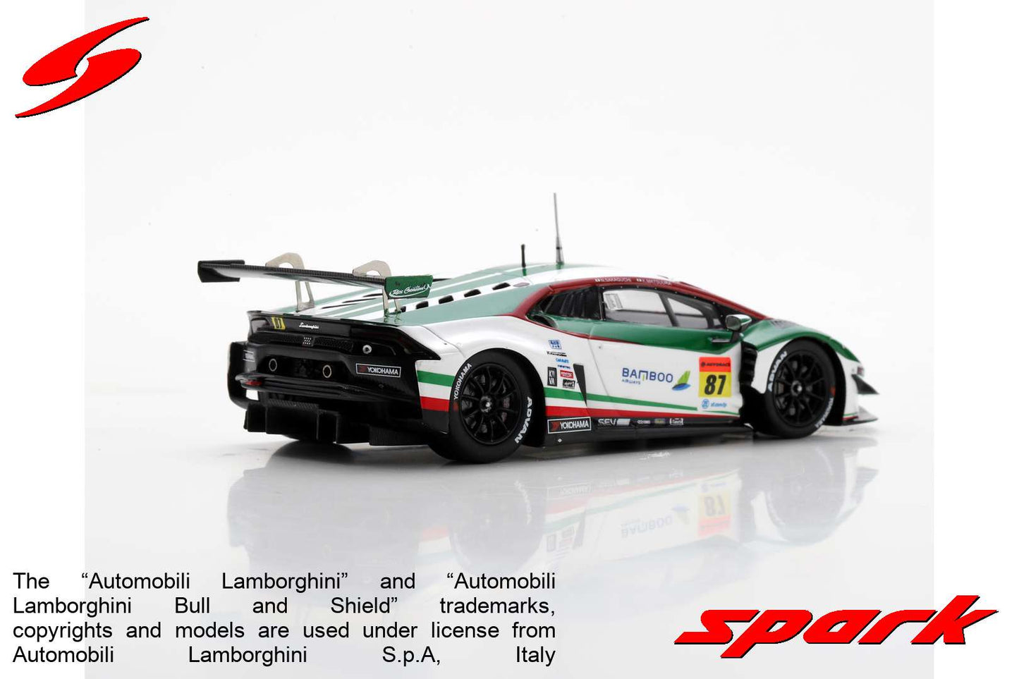 【2024年5月発売予定】Spark SGT039 1/43 Bamboo Airways Lamborghini GT3 No.87 JLOC GT300 SUPER GT 2022 Kosuke Matsuura - Natsu Sakaguchi