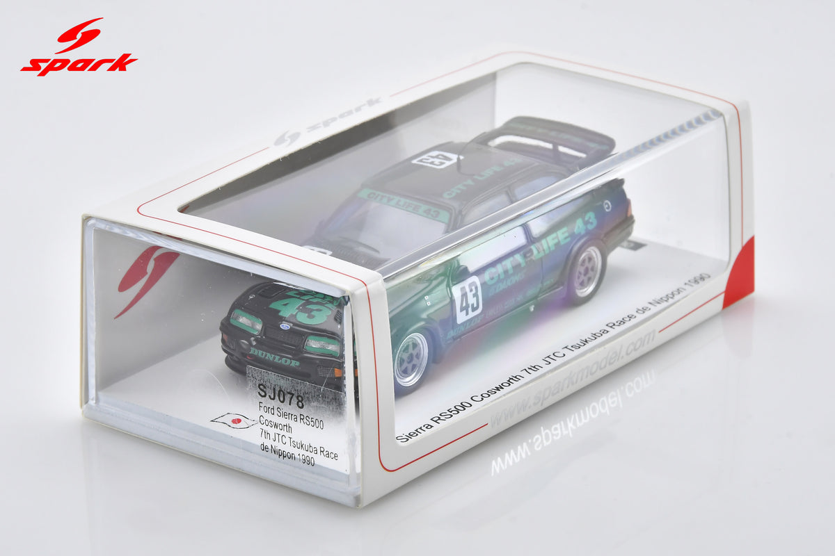 Spark SJ078 1/43 Ford Sierra RS500 Cosworth No.43 7th JTC Tsukuba Race de Nippon 1990T. Yorino - N. Nagasaka