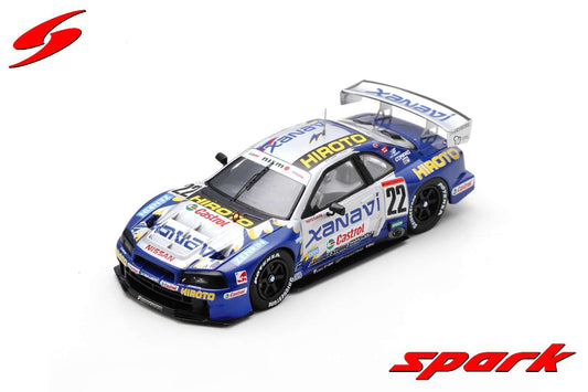 【2024年10月発売予定】 Spark SJ168 1/43 XANAVI HIROTO Nissan Skyline GT-R (R34) No.22 - GT500 JGTC 2001 M. Krumm - T. Tanaka