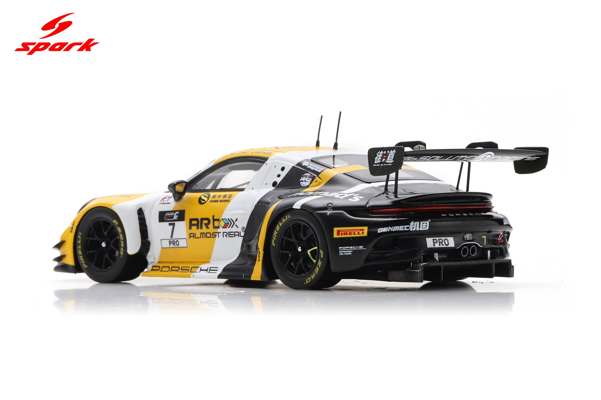 Spark SJ185 1/43 Porsche 911 GT3 R (992) No.7 Absolute Racing 2nd