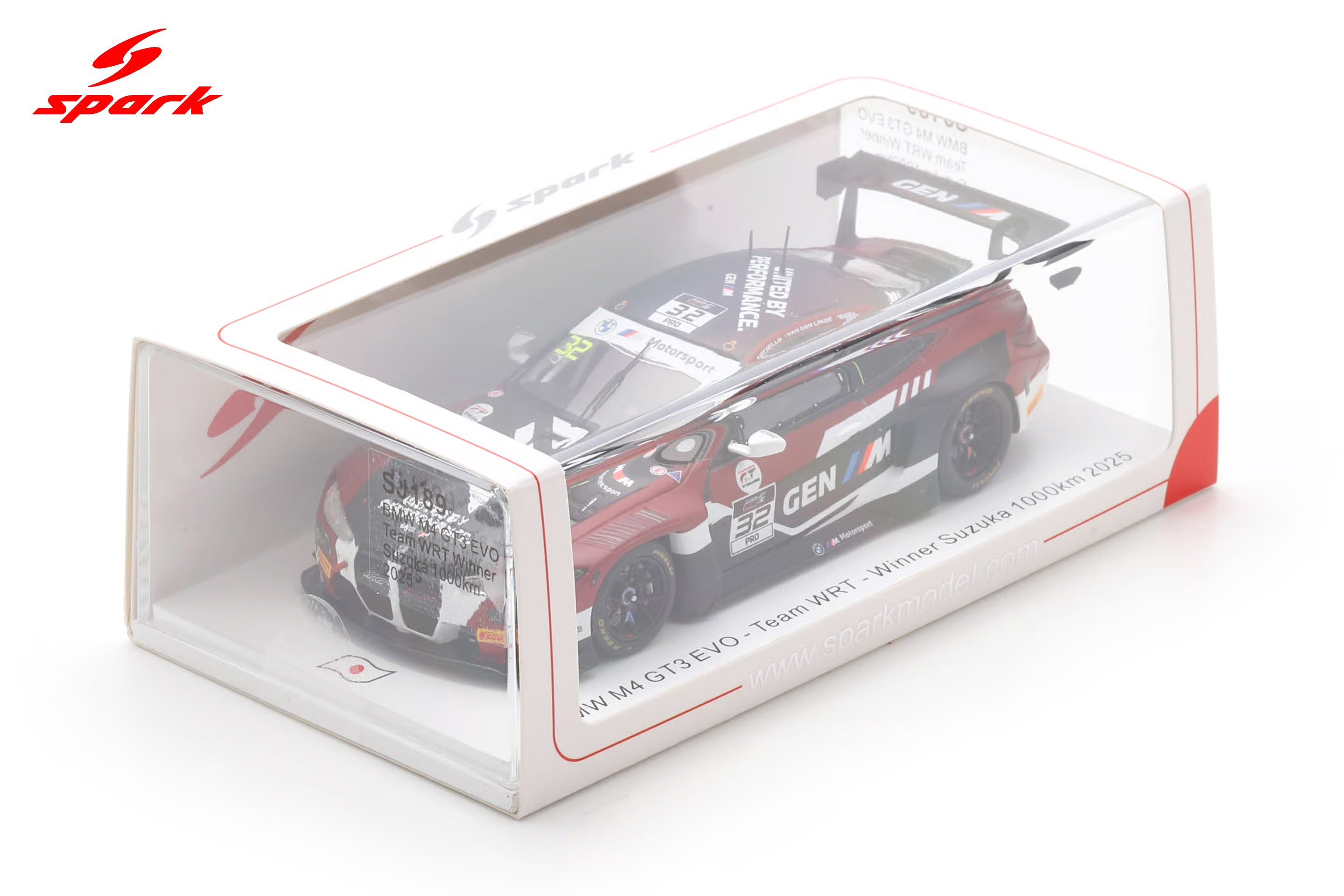 Spark SJ189 1/43 BMW M4 GT3 EVO No.32 Team WRT Winner Suzuka