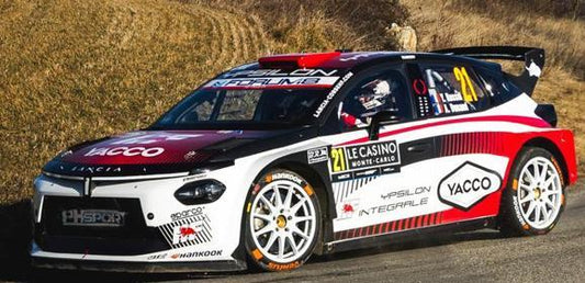 Spark S6923 1/43 LANCIA Ypsilon HF No.21 LANCIA CORSE HF Monte Carlo Rally 2026Y. Rossel - A. Dunand