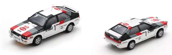 【2026年10月発売予定】 Spark S3223 1/43 Audi Quattro No.1 2nd Rallye Monte Carlo 1982 H. Mikkola - A. Hertz