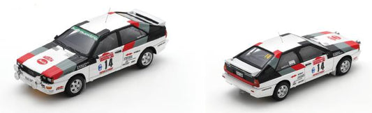 【2026年9月発売予定】 Spark S3220 1/43 Audi Quattro No.14 Winner Rallye Sanremo 1981 M. Mouton - F. Pons