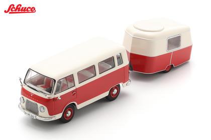 【2026年12月発売予定】 Schuco 43U00116 1/43 1955 Ford FK 1000 with Eriba Puck trailer