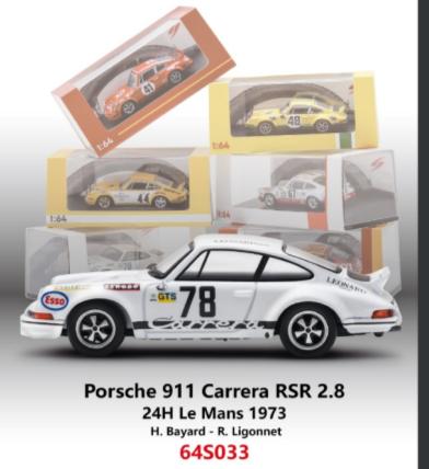 【2026年9月発売予定】 Spark 64S033 1/43 Porsche 911 Carrera RSR 2.8 No.78 Le Mans 1973 H. Bayard - R. Ligonnet