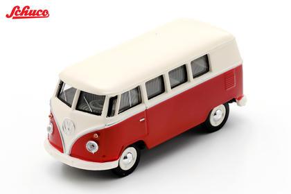 【2027年4月以降発売予定】 Schuco 64U00124 1/64 1966 VW T1 Bus, red/white