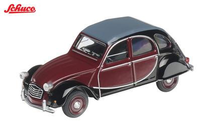 【2027年4月以降発売予定】 Schuco 64U00123 1/64 1975 Citroën 2CV Charleston, red/black