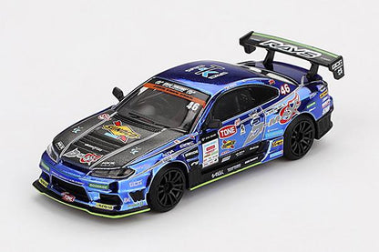 MINI GT MGT00857-BL 1/64 Nissan シルビア (S15) D1 GP 2023 #46 D-MAX RACING(右ハンドル) 日本限定