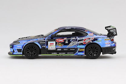 MINI GT MGT00857-BL 1/64 Nissan シルビア (S15) D1 GP 2023 #46 D-MAX RACING(右ハンドル) 日本限定