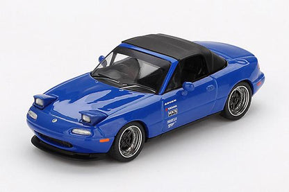 MINI GT MGT01069-R 1/64 マツダ ミアータ MX-5 (NA) チューニングバージョン ダークブルー(左ハンドル)
