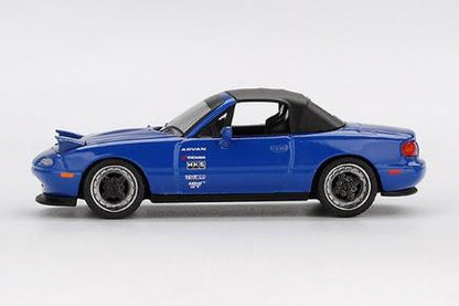MINI GT MGT01069-R 1/64 マツダ ミアータ MX-5 (NA) チューニングバージョン ダークブルー(左ハンドル)