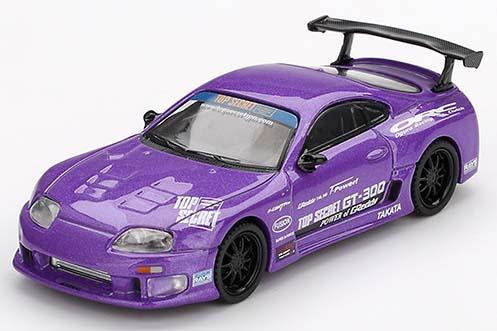 【2025年10月以降発売予定】 MINI GT MGT01067-L 1/64 Toyota スープラ (A80) GT-300 Top Secret Purple(左ハンドル)