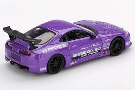 【2025年10月以降発売予定】 MINI GT MGT01067-L 1/64 Toyota スープラ (A80) GT-300 Top Secret Purple(左ハンドル)