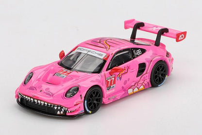【2025年10月以降発売予定】 MINI GT MGT01052-L 1/64 ポルシェ 911 GT3 R IMSA ロードアメリカ 2024 #77 AO Racing