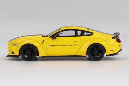 【2025年11月以降発売予定】 MINI GT MGT01077-R 1/64 LB★WORKS フォード マスタング トリプルイエロー(右ハンドル)