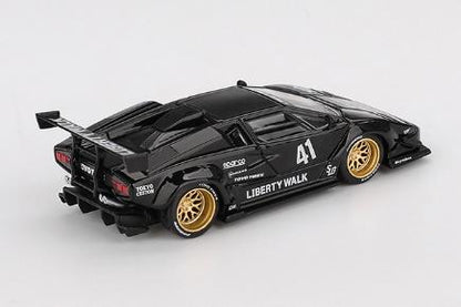 【2025年11月以降発売予定】 MINI GT MGT01081-L 1/64 ランボルギーニ カウンタック LB-WORKS ブラック(左ハンドル)