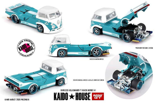 【2025年11月以降発売予定】 MINI GT KHMG220 1/64 フォルクスワーゲン T1 KAIDO WORKS V1(左ハンドル)