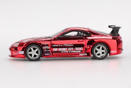 【2026年1月以降発売予定】 MINI GT MGT01132-R 1/64 Toyota スープラ (A80) GT-300 Top Secret レッドクロム(右ハンドル)