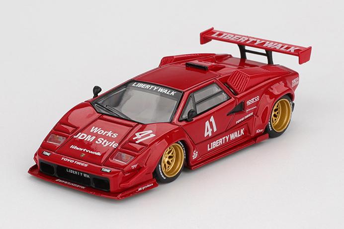 【2026年2月以降発売予定】 MINI GT MGT01100-L 1/64 ランボルギーニ カウンタック LB-WORKS レッド(左ハンドル)
