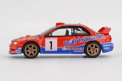 【2026年2月以降発売予定】 MINI GT MGT01140-L 1/64 スバル インプレッサ WRC97 DRM 1999 優勝車 #1(左ハンドル)