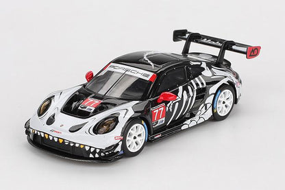 【2026年1月以降発売予定】 MINI GT MGT01143-L 1/64 ポルシェ 911 GT3 R IMSA プチ・ル・マン 2025  #77 AO Racing(左ハンドル)