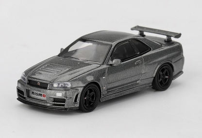【2026年4月以降発売予定】 MINI GT MGT01160-R 1/64 Nissan スカイライン GT-R ダークメタルグレー (NISMO BNR34 CRS バージョン)(右ハンドル)