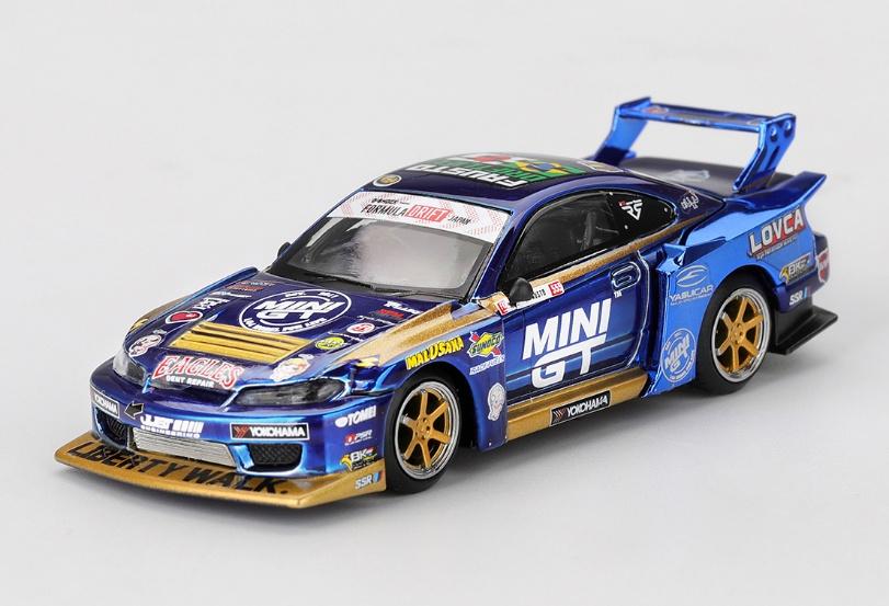 【2026年4月以降発売予定】 MINI GT MGT01157-R 1/64 Nissan シルビア(S15) LB-Super Silhouette #555 2025 Formula Drift Japan Team MINI GT Liberty Walk(右ハンドル)