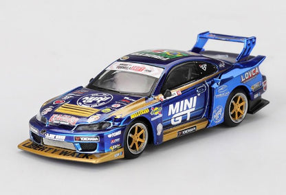 【2026年4月以降発売予定】 MINI GT MGT01157-R 1/64 Nissan シルビア(S15) LB-Super Silhouette #555 2025 Formula Drift Japan Team MINI GT Liberty Walk(右ハンドル)