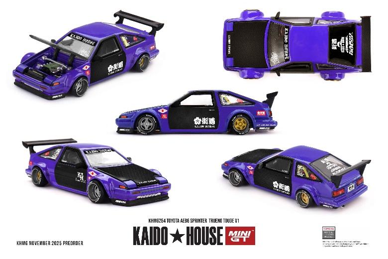 【2026年4月以降発売予定】 MINI GT KHMG254 1/64 Toyota AE816 スプリンタートレノ TOUGE V1(右ハンドル)