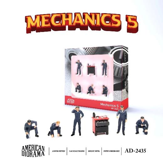 American Diorama AD-2435 1/64 フィギュア メカニックス5　　6個セット