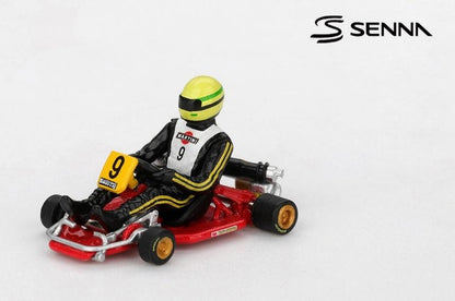 【2026年6月以降発売予定】 MINI GT MGT01155-L 1/64 セナ カート フォーミュラK  世界カート選手権 1981 #9 アイルトン・セナ