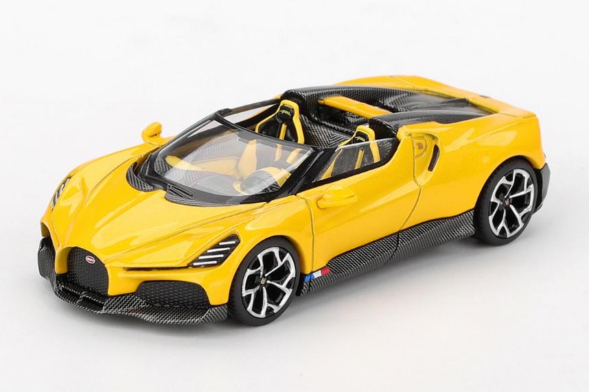 【2026年6月以降発売予定】 MINI GT MGT01137-L 1/64 ブガッティ W16 ミストラル イエロー(左ハンドル)