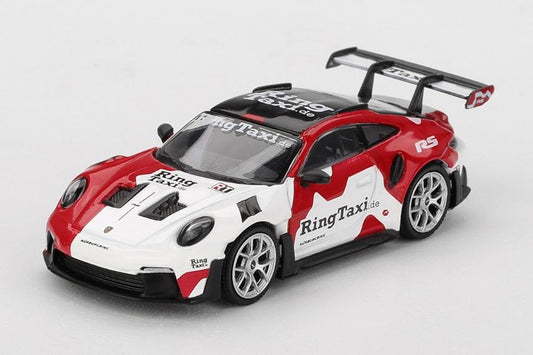 【2026年6月以降発売予定】 MINI GT MGT01178-L 1/64 ポルシェ 911(992) GT3 RS ヴァイザッハ Ring Taxi バージョン (左ハンドル)